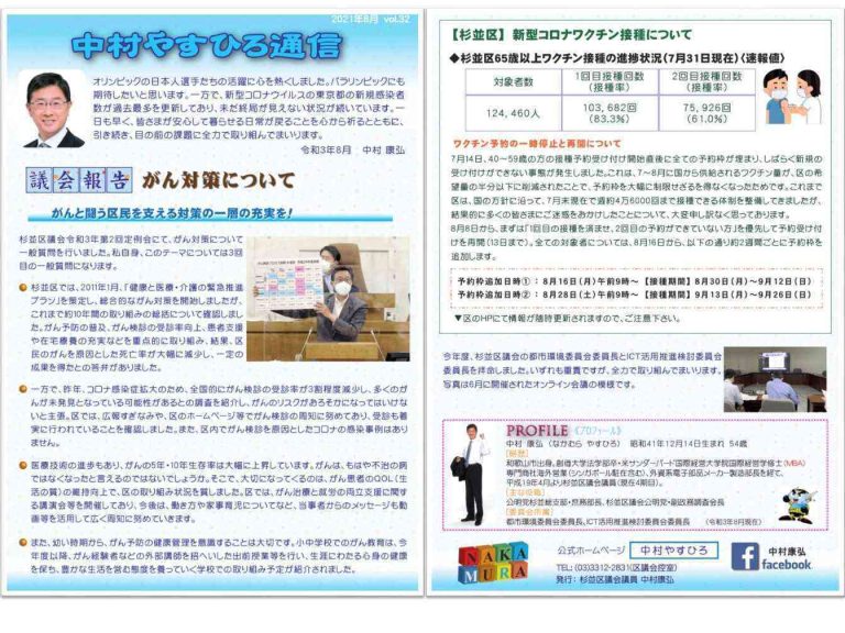 中村やすひろ通信 vol.32